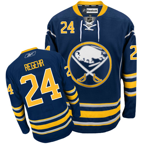 High Quality Buffalo Sabres 24 Robyn Regehr Dark Blue Mens NHL Hockey Jersey Online Sale